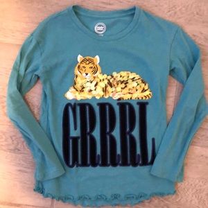 Girls sequin tiger shirt